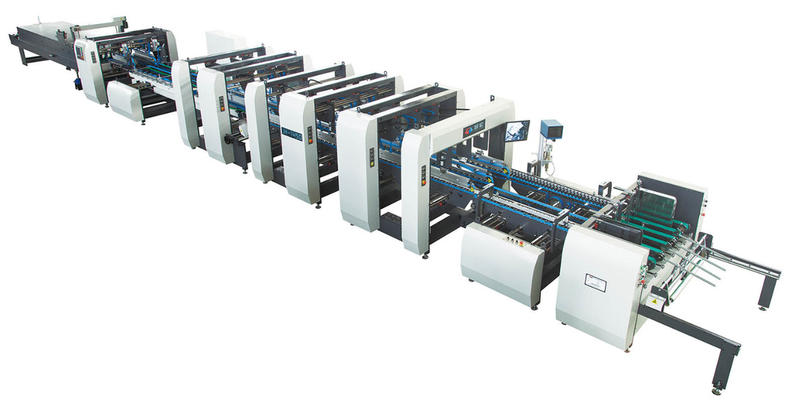 300-800 g / m² Fünfschicht-Wellpappen-Ordner-Klebemaschine Automatische Faltschachtel-Klebemaschine