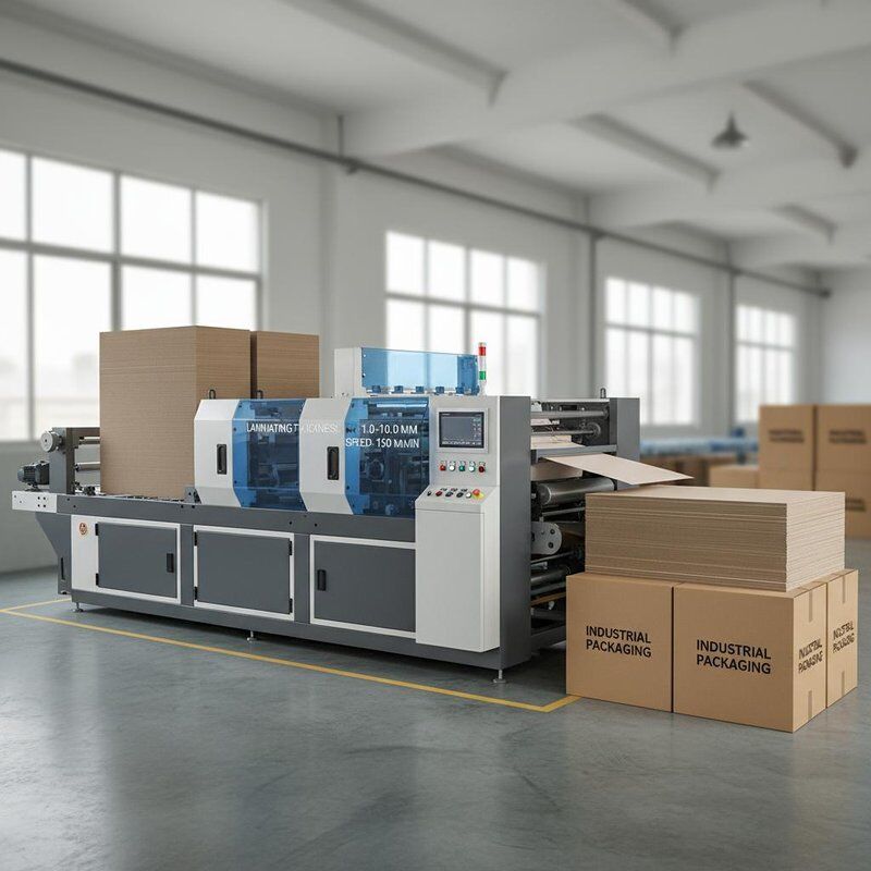 Papiermembranmaterial Hochgeschwindigkeitsflötenlaminierer mit Laminationsdicke von 1 bis 10 mm und Verpackungstyp Kartons für die Industrie