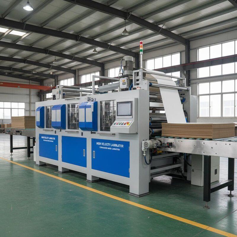 Hochgeschwindigkeitslaminierer Hochgeschwindigkeitsflötenlaminierer Papiermembranmaterial Ausrüstung für Laminationsprozesse mit Wellplatten
