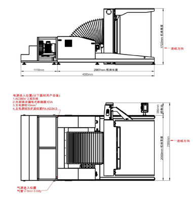 1450 * 1050 mm Papierstapel-Wendemaschine Automatisches Umdrehen VEI-145A